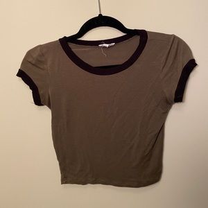 Olive crop tee